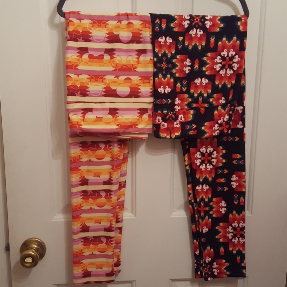 Never worn 2 pair of Lularoe Disney tc leggings.